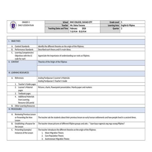 Daily lessons plan for presentation.docx