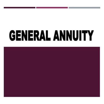 General Annuity PPT -General Mathematics