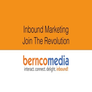 Inbound marketing - Join The Revolution