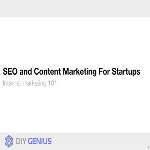 SEO and Content Marketing for Startups
