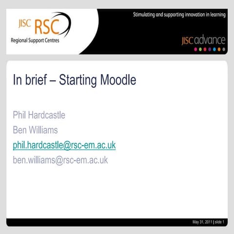 In brief   starting moodle