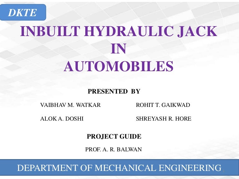 Inbuilt hydraulic jack ppt