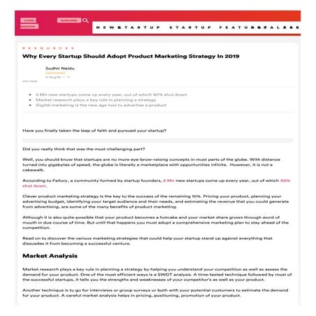 Product marketing strategy