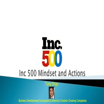 Inc 500 Mindset and Actions