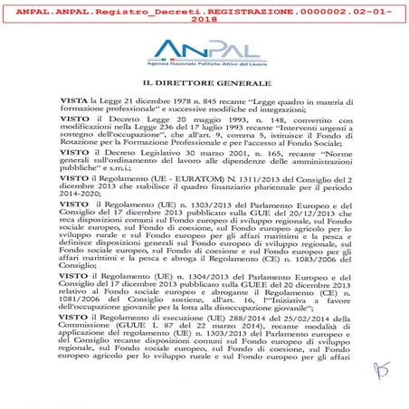 Incentivo Occupazione SUD 2018 - Requisiti Anpal