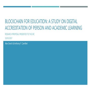 Blockchain for Education: A Study on Digital Accreditation of Personal and Ac...