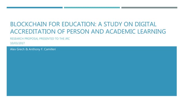 Blockchain for Education: A Study on Digital Accreditation of Personal and Ac...