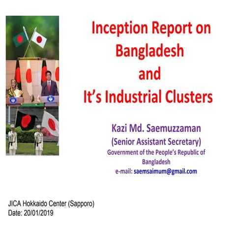 Inception report on bangladesh & Industrial Cluster | PPT