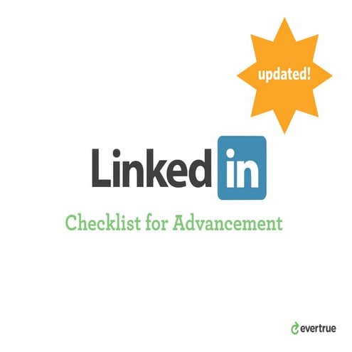 LinkedIn Checklist for Advancement