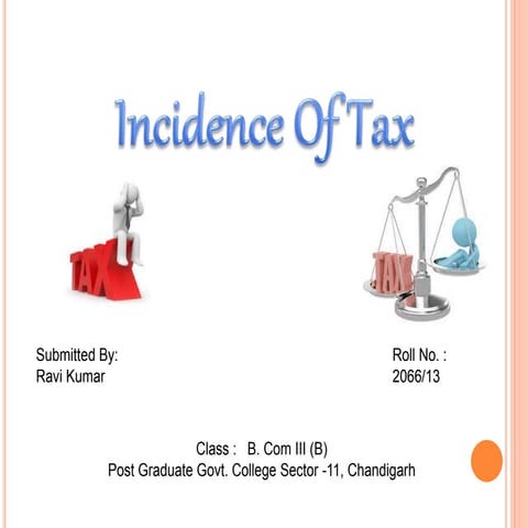 Incidence of tax