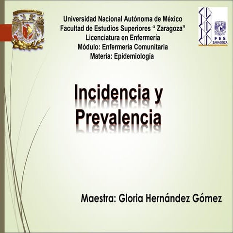 Incidencia y prevalencia