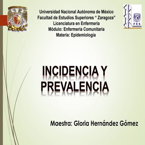 Incidencia y prevalencia1