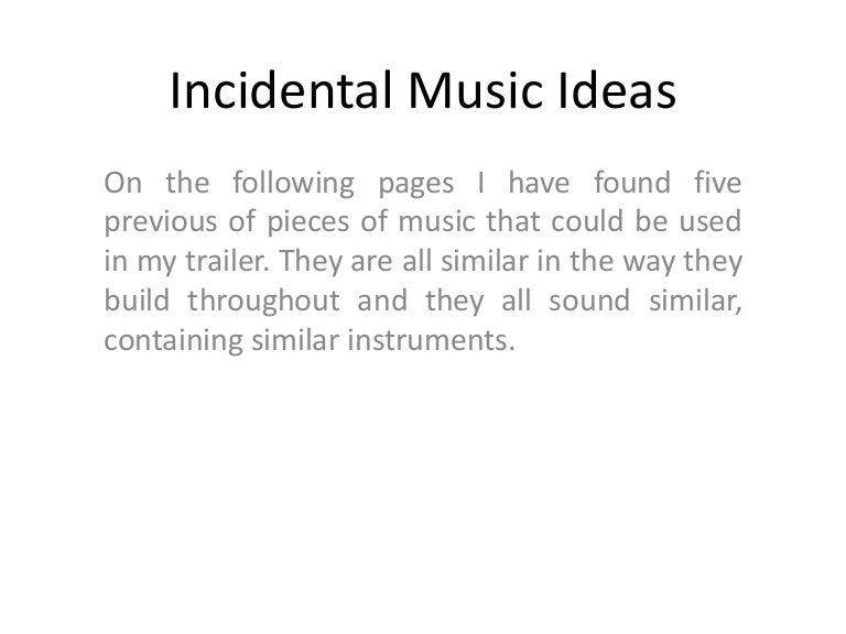 Incidental music