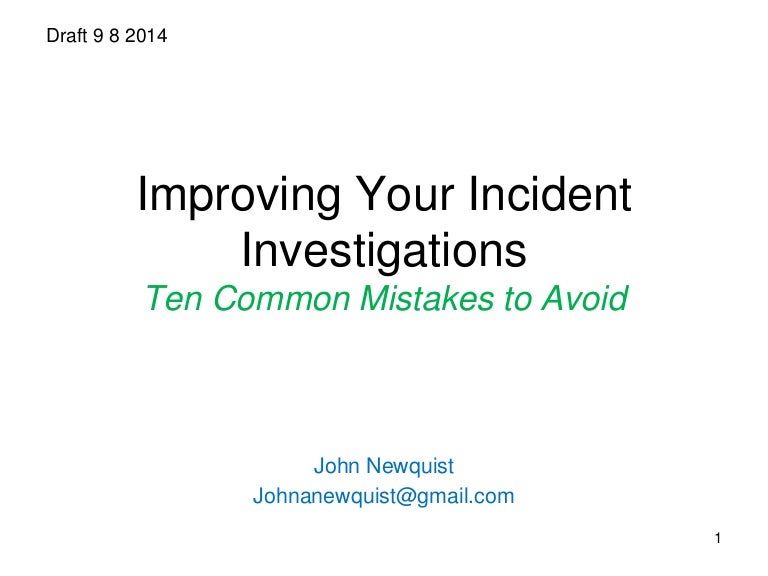 Incident Investigation Asse 14