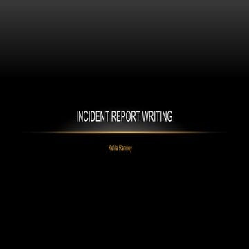Incident report