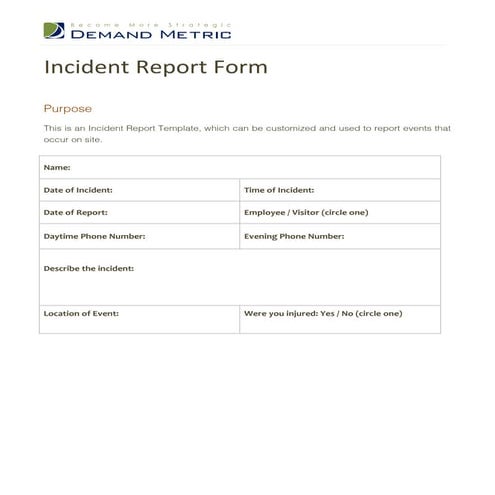 Incident Report Form