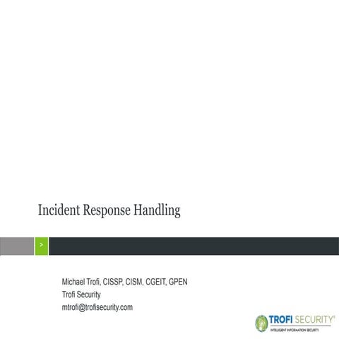 Incident Response Security