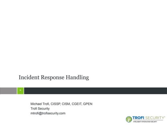 cyber security incident exercises TTX .ppt