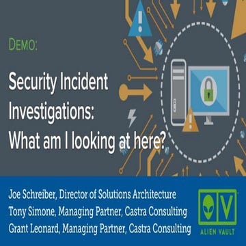 Incident response live demo slides final