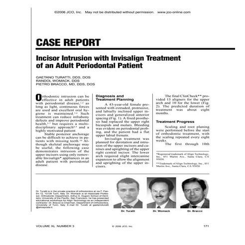 Incisor intrusion with invisalign treatment | PDF
