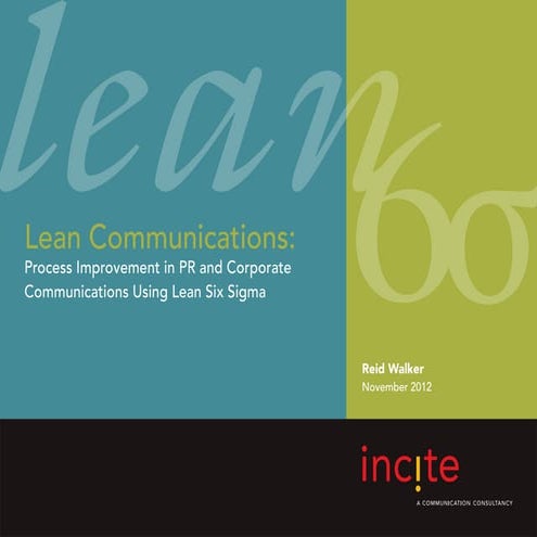 Lean Communications: Process Improvement in PR and Corporate Communications U...