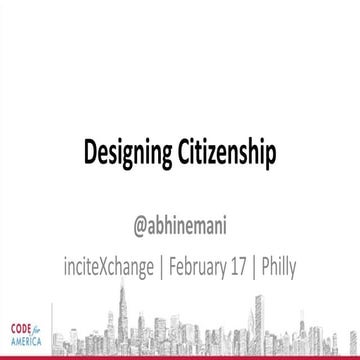 Designing Citizenship - InciteXchange - Nemani - Feb 16