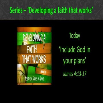 Include God in Your Plans