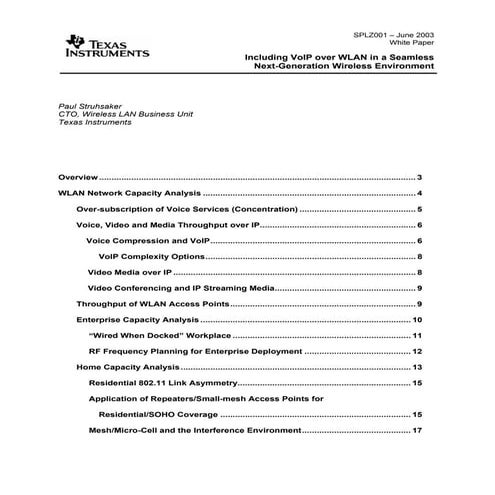 Including VoIP over WLAN in a Seamless Next-Generation ...