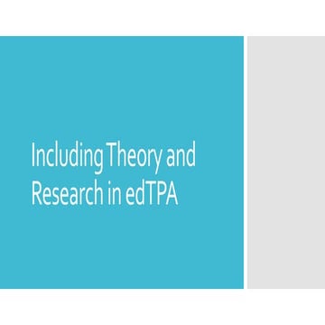 EdTPA Online Module 1. General Information | PDF