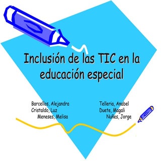 Inclusión de las tic en la educacio...