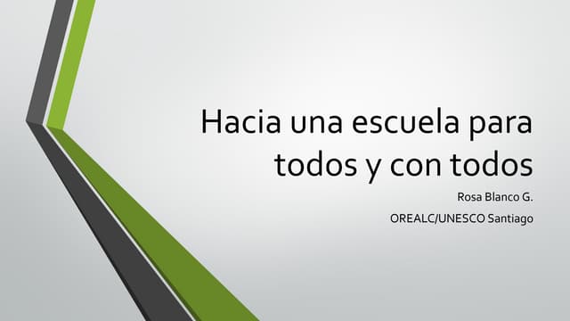 hacia una escuela para todos y con todos | PDF