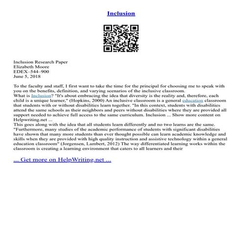 Inclusion | PDF