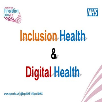 Inclusion Health and Digital Health 