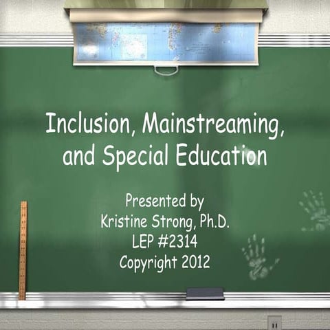 Inclusion & Mainstreaming 1