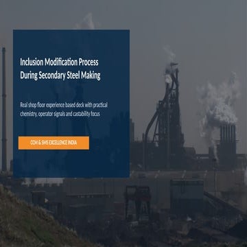 Inclusion control for clean steel | PPTX