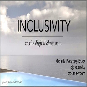 Inclusivity in the Digital Classroom
