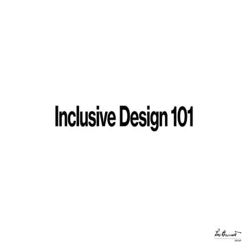 Inclusive Design 101