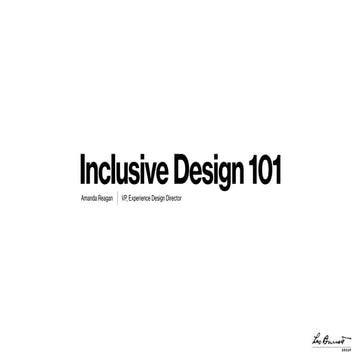 Inclusive Design 101