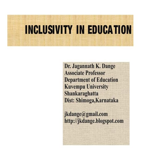 Inclusivity in education 