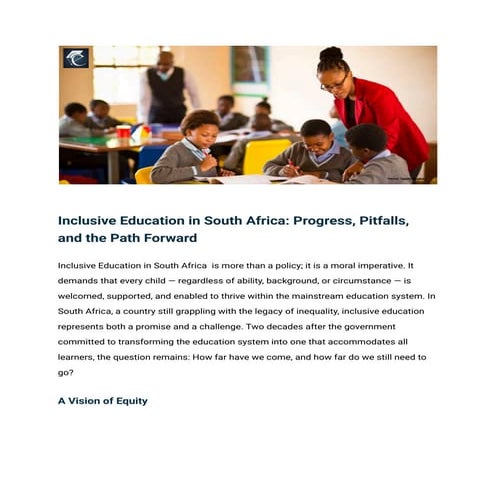Inclusive Education in South Africa_ Progress, Pitfalls, and the Path ...