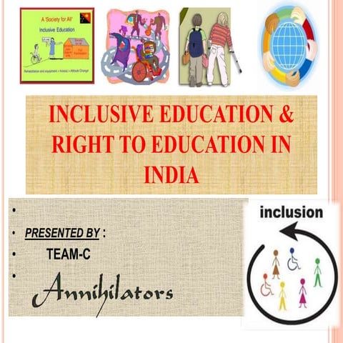 Inclusive education and right to education in India