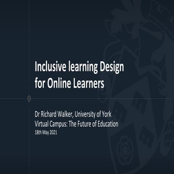 Inclusive learning design for Online Learners