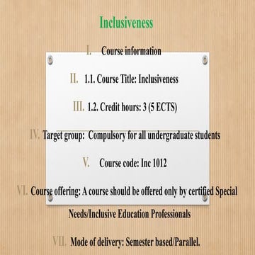 INCLUSIVENESS 2024. Well prepared powerpoint