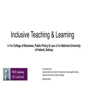 Inclusive Teaching and Learning
