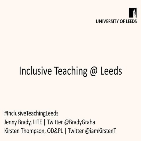 Inclusive Teaching @ Leeds