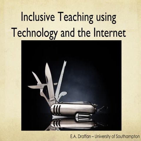Inclusive teaching using technology and the internet