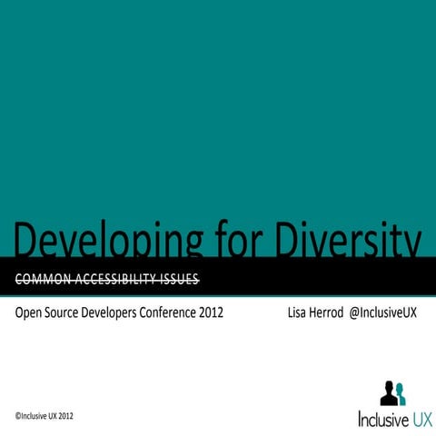 Developing for Diversity