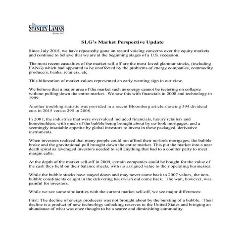 SLG's Market Perspective Update