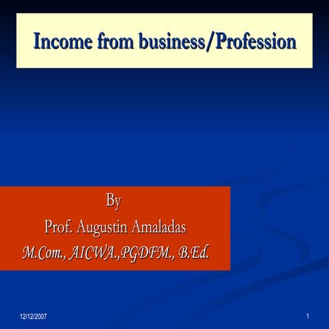 Income from business