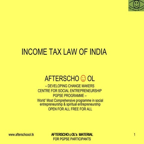In Come Tax Law Of India
